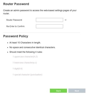 Create admin password