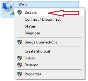 Disable and enable wifi adapter