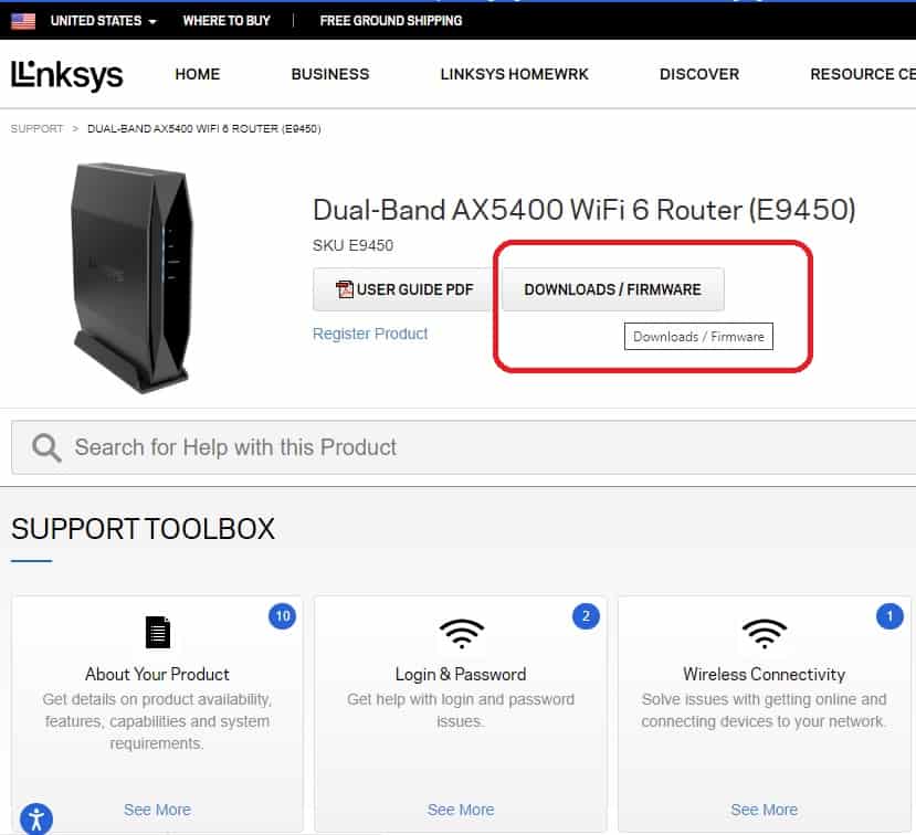 Linksys router firmware download