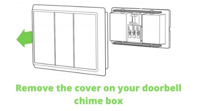 Remove the cover on your doorbell chime box