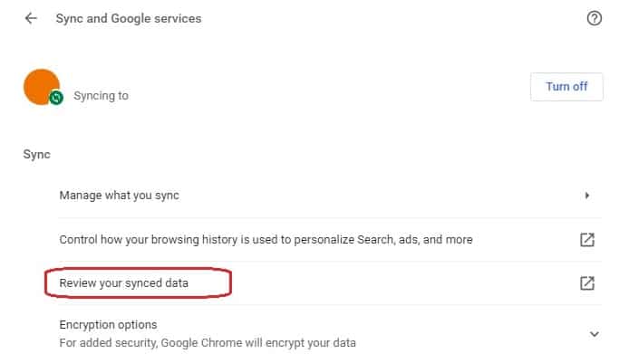 Review your synced data