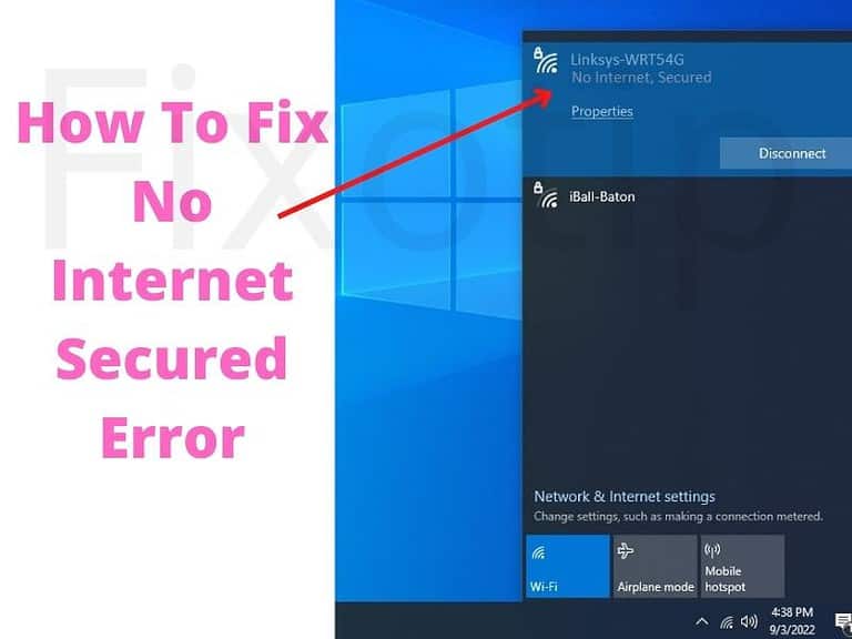 Read more about the article Quick Fix “No Internet Secured” In Windows Computer?