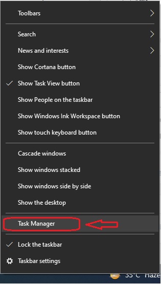 Open task manager in windows 11