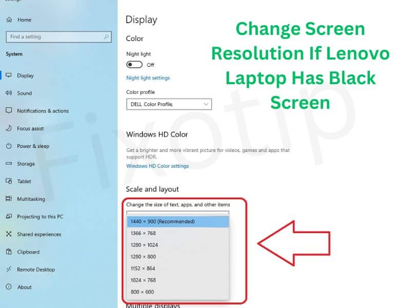 Change Screen Resolution If Lenovo Laptop Has Black Screen