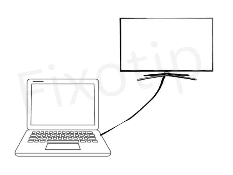 Connect laptop to the monitor