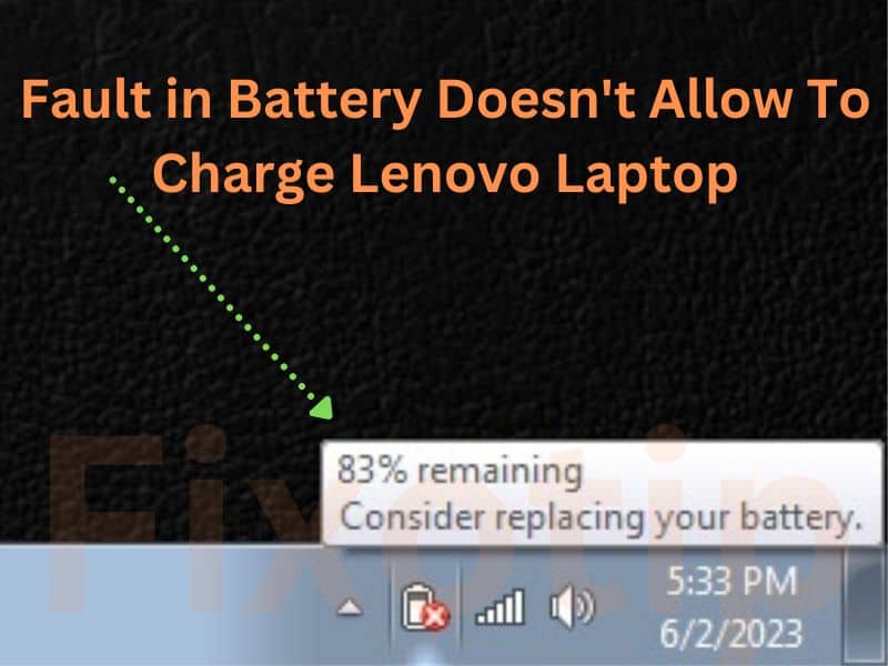 Fault in Battery Doesn't Allow To Charge Lenovo Laptop